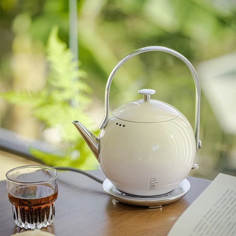 Ấm đun nước mới Jiyan 2024, ấm đun nước điện bằng thép không gỉ 304 giá trị cao đặc biệt để pha trà