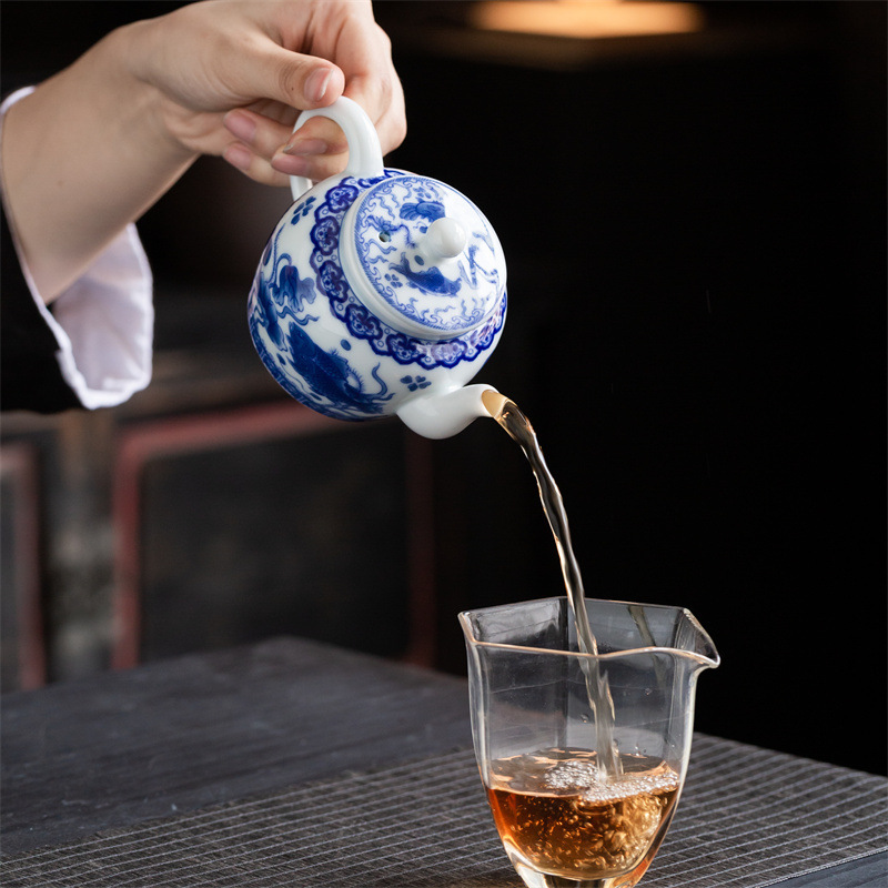 Ấm trà gia dụng Kung Fu Yitang Ấm trà giàu có ấm trà ấm trà pha trà trà nước gốm sứ bán buôn đặc biệt