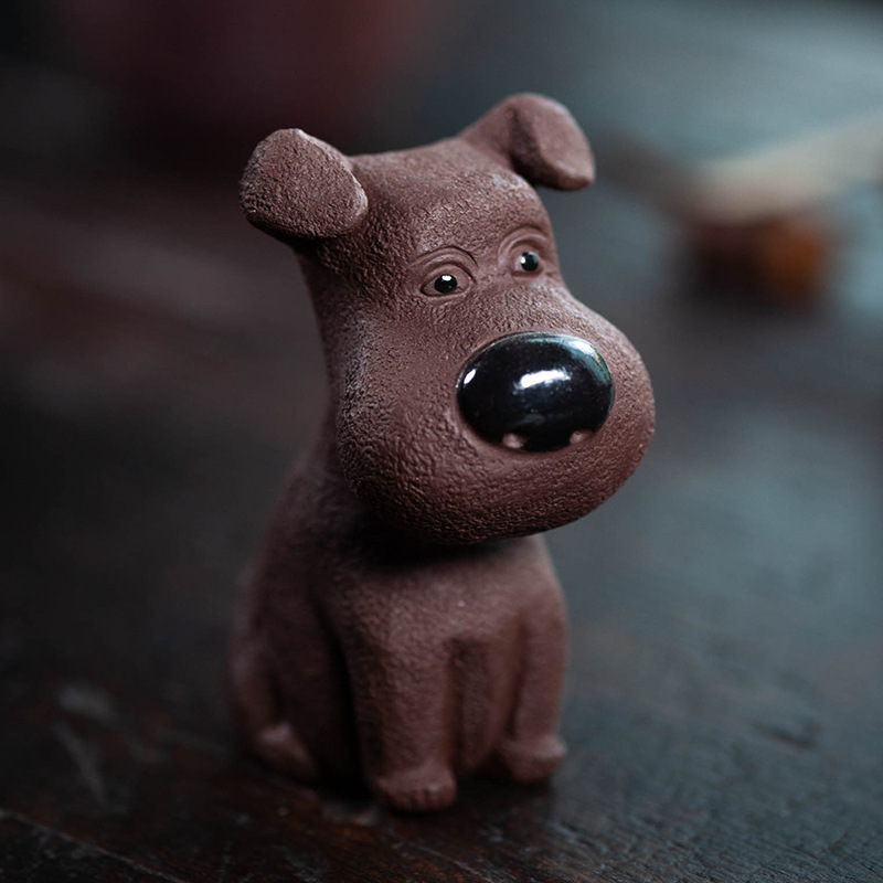 Trà tử sa khoáng nguyên bản Nghi Hưng, bàn trà Chó Cưng, Khay bàn, đồ trang trí nhỏ, Bộ trà cung hoàng đạo, phụ kiện có thể nâng cao