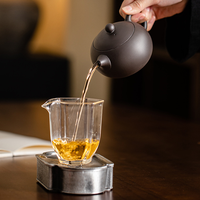 Ấm Phong Minh Tử Sa ấm Xi Shi Ấm pha trà cổ điển gia dụng gốm sứ Lỗ Bóng lọc nước mịn Bộ trà Kung Fu