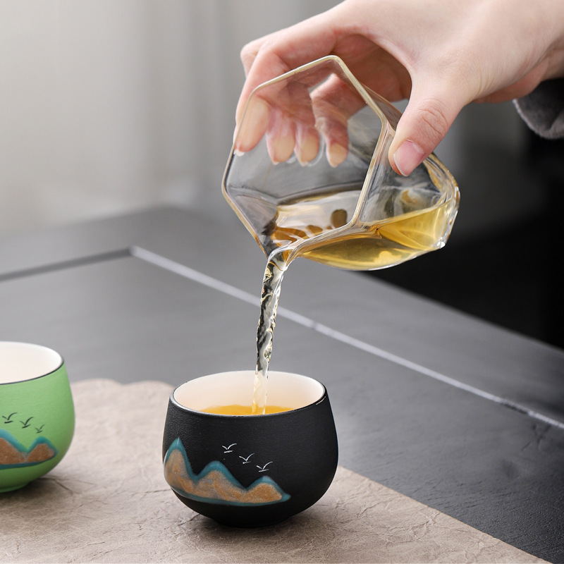 Cốc trà Yuanshan, cốc chủ nhà gốm sứ, bộ trà Kung Fu, cốc đơn, trà, bán buôn quà lưu niệm đơn