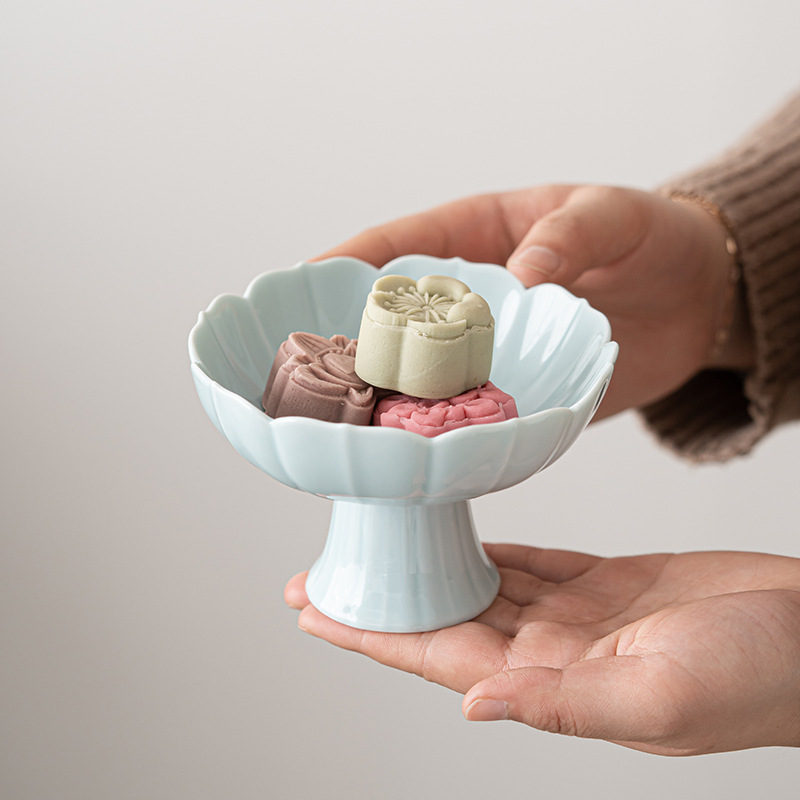 Khay đựng trái cây sáng tạo gốm sứ Bảo Liên khay đựng đồ ăn nhẹ trái cây sấy khô phòng khách gia dụng khay đựng đồ ăn nhẹ