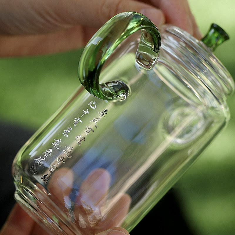 Ấm pha lạnh thủy tinh chịu nhiệt borosilicat ấm đơn bộ trà Kung Fu ấm pha trà chuyên dụng trà xanh ấm trà hoa gia dụng kiểu Nhật