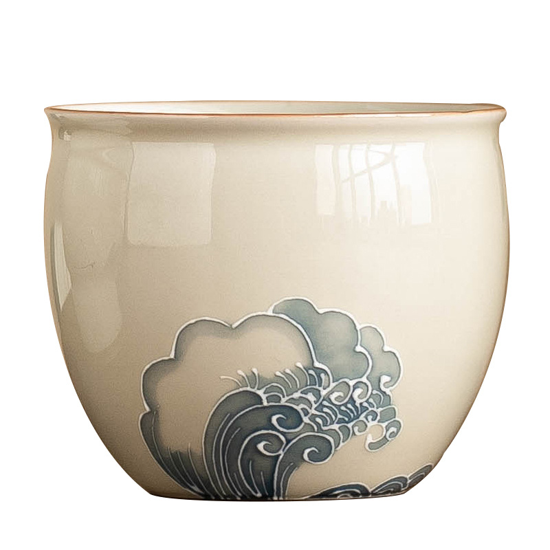 Cốc cốc cốc cốc cốc sứ vẽ tay gốm sứ cốc chủ nhân bộ trà Kung Fu Trung Quốc đơn giản cốc trà đơn