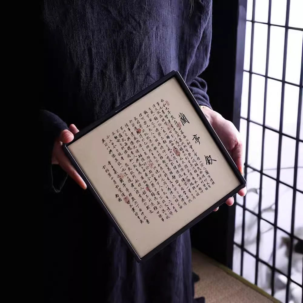 Khay pha khô Lanting khay trà vuông nhỏ đơn giản mini kiểu Trung Quốc khay trà hút nước sáng tạo khay thoát nước gia dụng