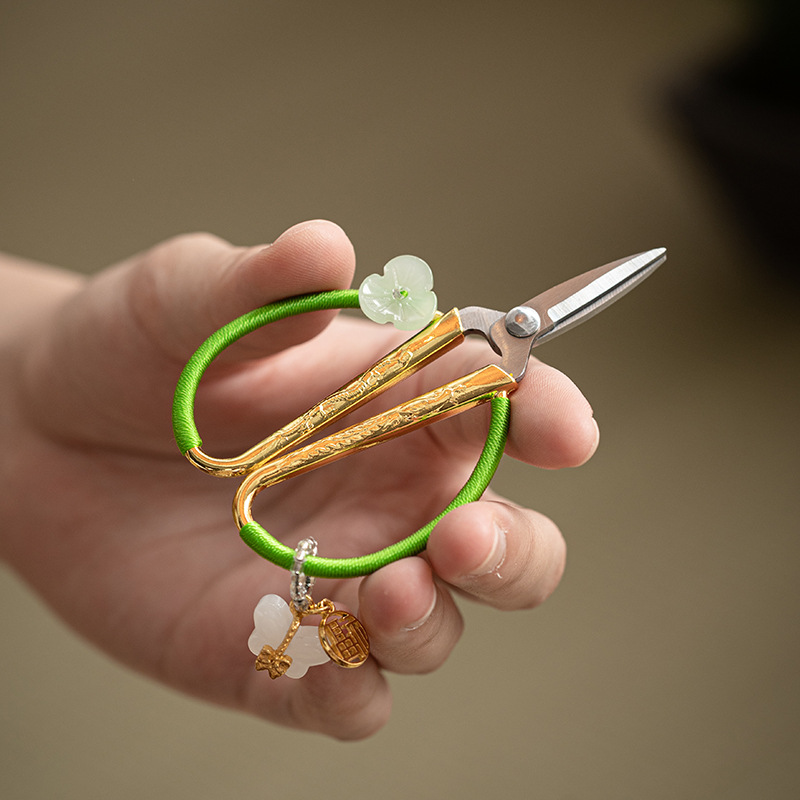 Túi bong bóng mới kéo đặc biệt cho trà kéo trà phong cách Trung Quốc cổ điển kéo nghệ thuật trà đạo kéo nhỏ phụ kiện Bộ trà Nhật Bản