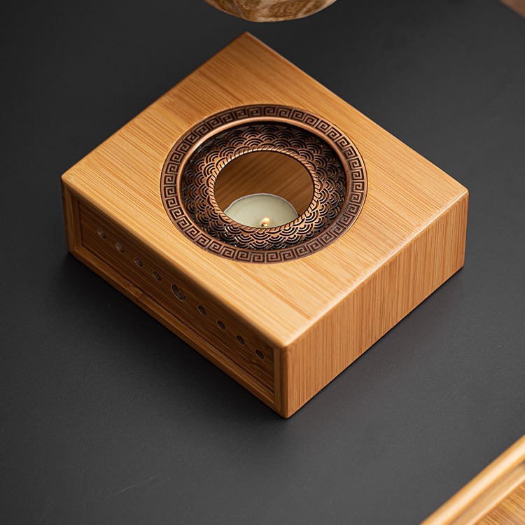 Bán buôn bếp trà ấm bằng tre đế nến sưởi ấm bàn trà gia dụng ấm trà cốc công dụng cụ ấm trà Phụ Kiện Bộ trà Kung Fu