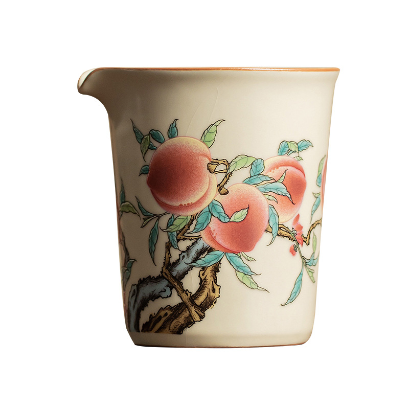 Cốc công tắc Cửu đào lò Ru cổ cốc trà gốm sứ gia dụng cốc đơn cốc trà đồng phục phụ kiện bộ trà kungfu có thể nuôi