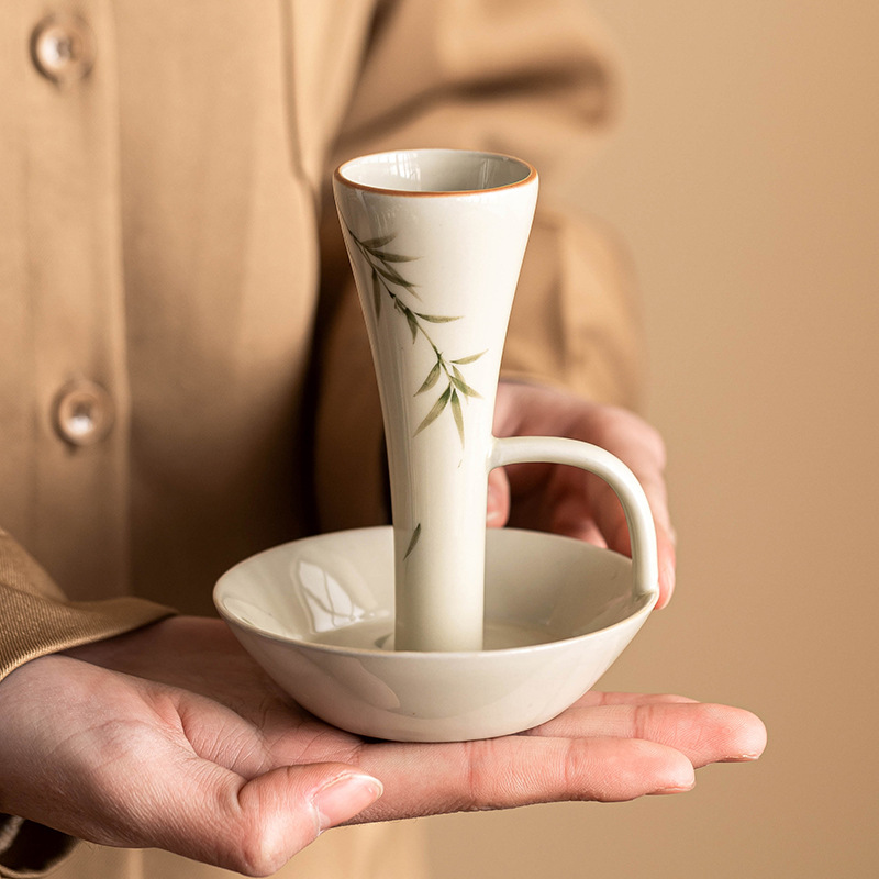 Hoa văn xanh ngọc bích bình hoa gốm sứ bình hoa nhỏ cổ điển phòng ngủ gia dụng đồ trang trí tủ rượu cửa ra vào