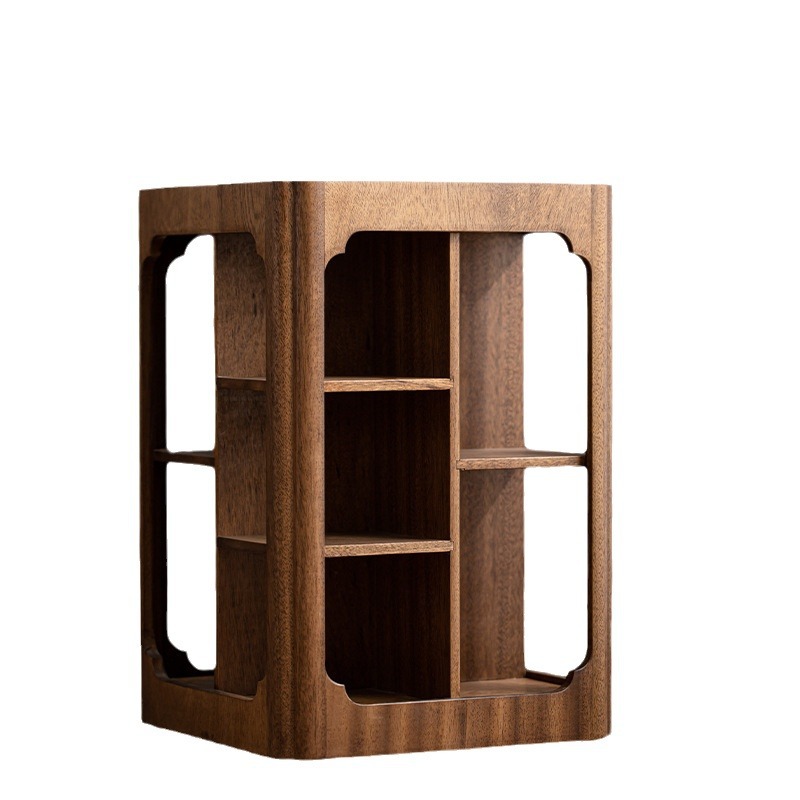 Đồ trang trí tủ đựng trà để bàn gia dụng bằng Gỗ Óc Chó Đen Bắc Mỹ, ấm trà, kệ tách trà