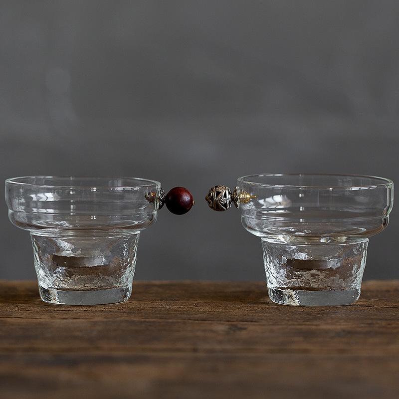 Bộ lọc trà rò rỉ trà thủy tinh chịu nhiệt kiểu Nhật Bộ trà Kung Fu trong suốt Phụ kiện lưới lọc trà inox