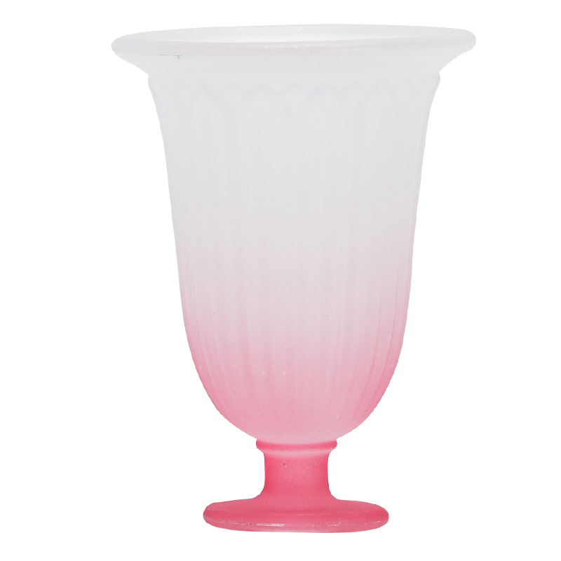 Cốc thủy tinh mờ cổ cốc thủy tinh gradient cao chân cốc trà cốc phụ nữ cốc chủ sở hữu cá nhân cốc đơn