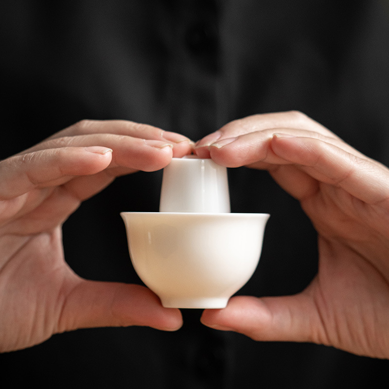 Cốc thơm Yunyue, tách trà nhỏ bằng sứ trắng ngọc cừu, tách trà, Bộ trà Kung Fu, tách trà, tách trà, tách Juxiang, tách đơn