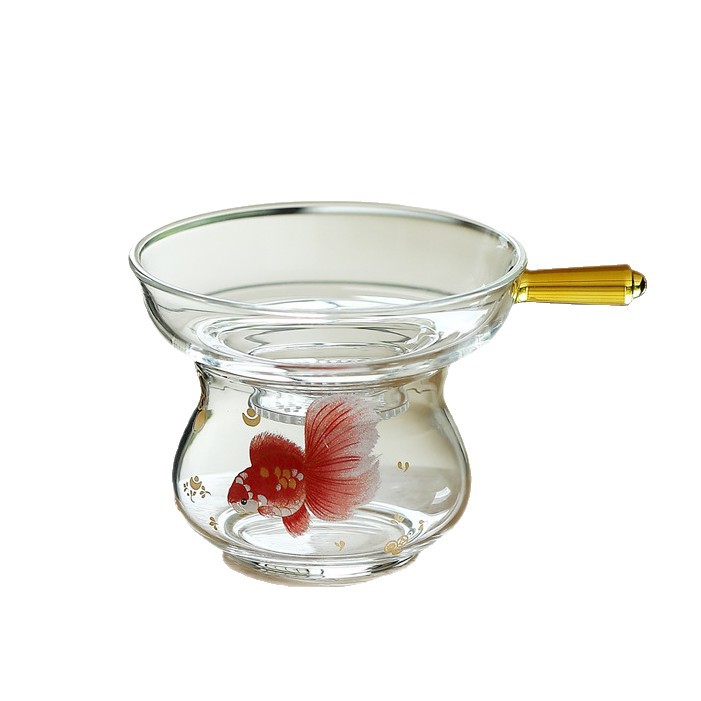 Cao borosilicate thủy tinh chịu nhiệt lọc trà lọc trà bộ phụ kiện lọc lá trà tách trà phễu