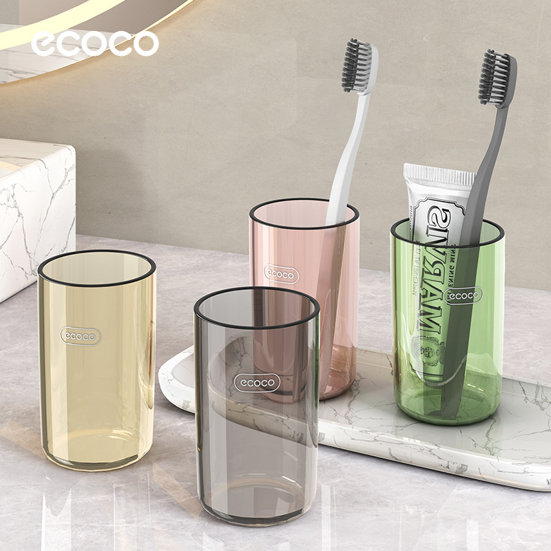 Cốc đựng bàn chải cặp đôi súc miệng, hộp đựng bàn chải đánh răng trong suốt, Cốc dùng cho trẻ em, cốc đựng đồ gia dụng sang trọng nhẹ màu