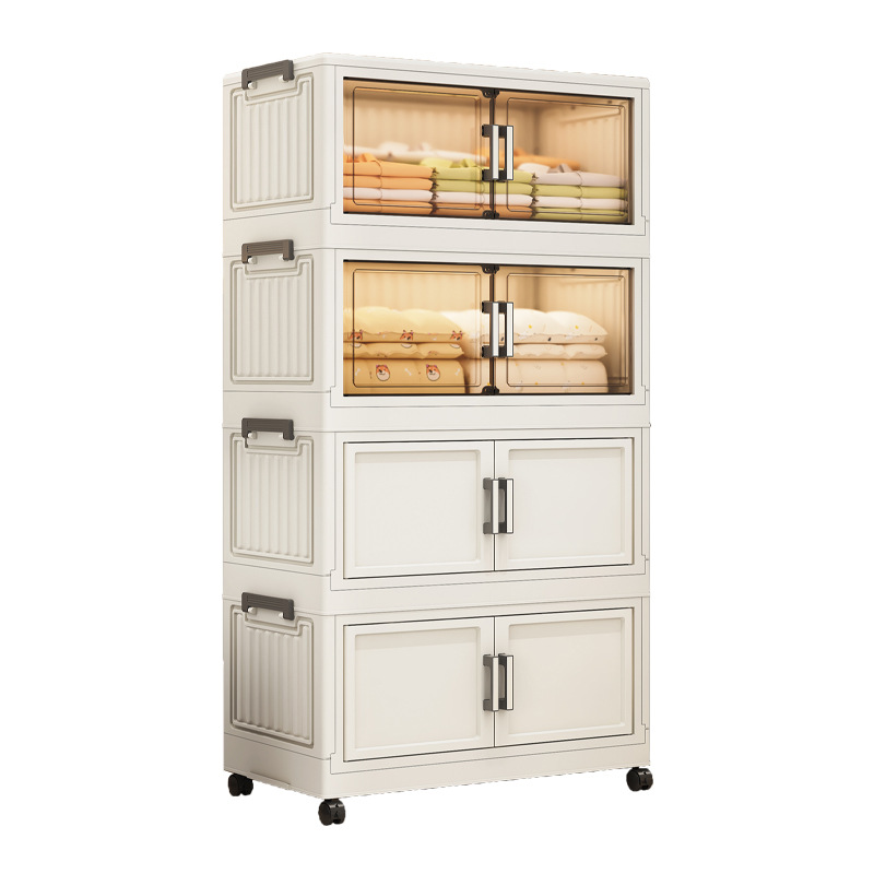 Tủ lưu trữ gấp rộng 40-75 tủ quần áo trẻ em nhiều lớp có cửa tủ hai cửa tủ tủ nhựa