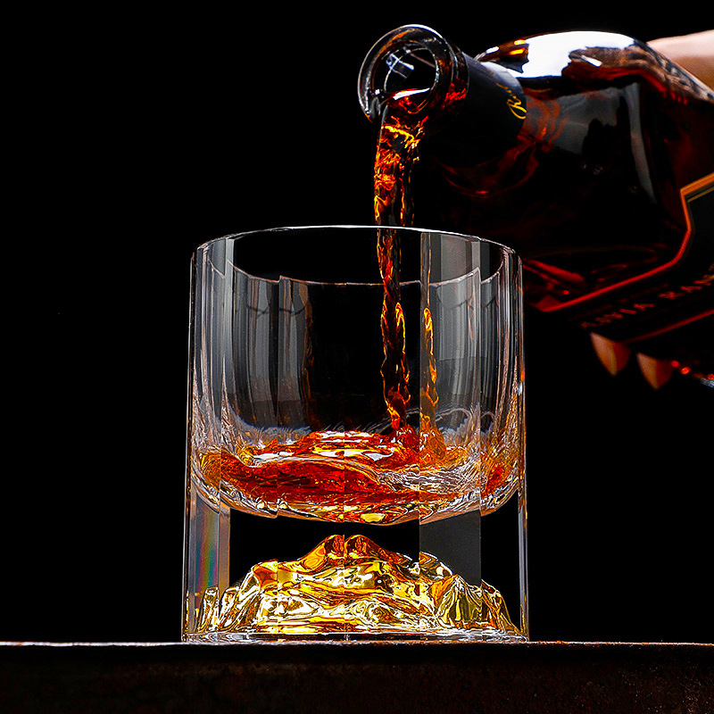 Ly nước thủy tinh sọc dọc kiểu Nhật, ly sake trong suốt, ly rượu whisky, ly trà, quà tặng ngày lễ