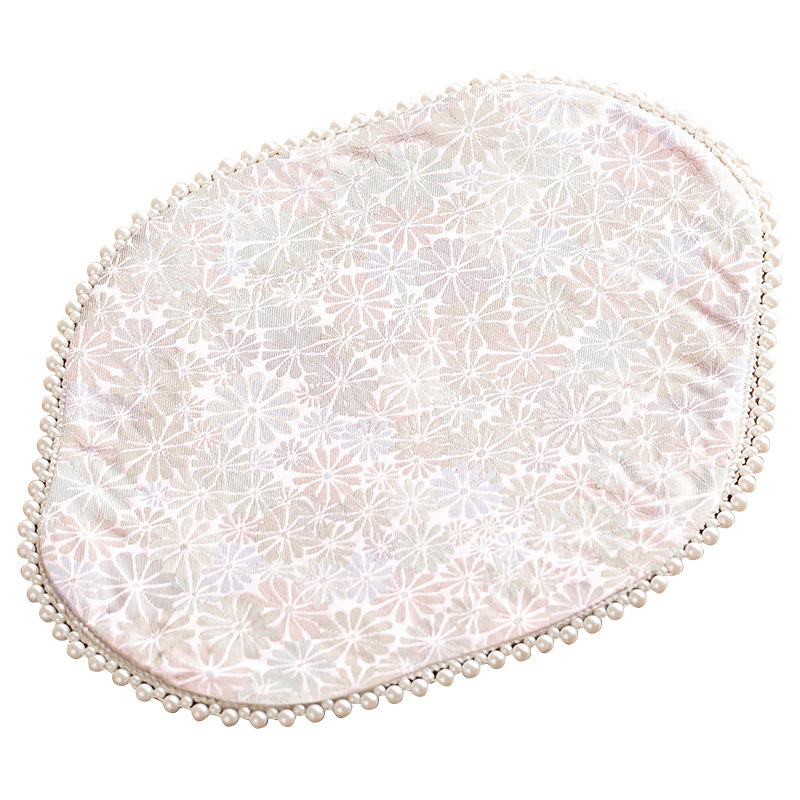 Thảm trà hoa cúc dệt gấm, khăn trà ngọc trai, thảm trải bàn nghệ thuật vải thiền kiểu Trung Quốc mới, thảm trà hai mặt, phụ kiện trà đạo