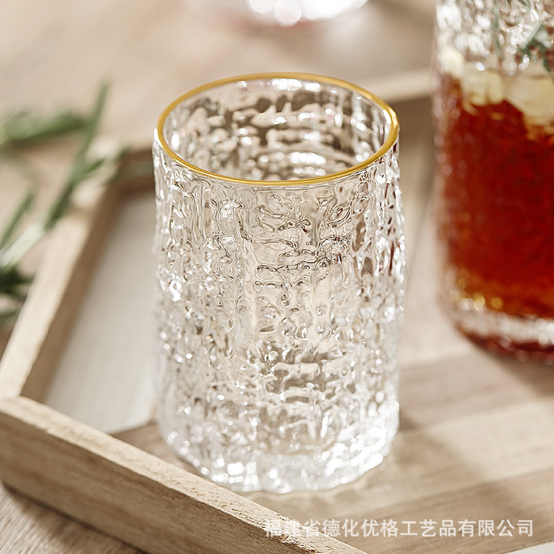 Cốc nước cốc thủy tinh gia dụng đơn giản phong cách Instagram phong cách Nhật Bản Sáng Tạo Mẫu cây cốc cốc trà sữa dễ thương cho nữ cốc bia