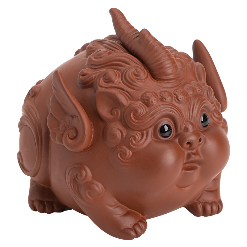 Đồ trang trí thú cưng trà may mắn bằng cát tím Đồ thủ công bằng cát tím Bàn trà chơi trà dễ thương Phụ kiện trà đạo Kung Fu