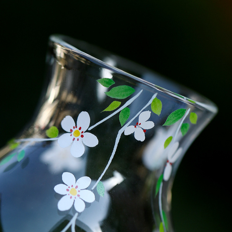 Lễ hội hoa Cốc nếm trà xanh thủy tinh chịu nhiệt Borosilicate cao, Bộ trà Kung Fu tươi nhỏ Cốc trà Master Cup.