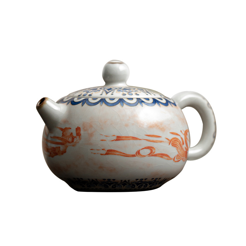 Ấm trà gốm sứ lò nung Đôn Hoàng Feitian XiShi ấm trà gốm sứ lò nung Song Ru ấm trà đơn dung tích lớn