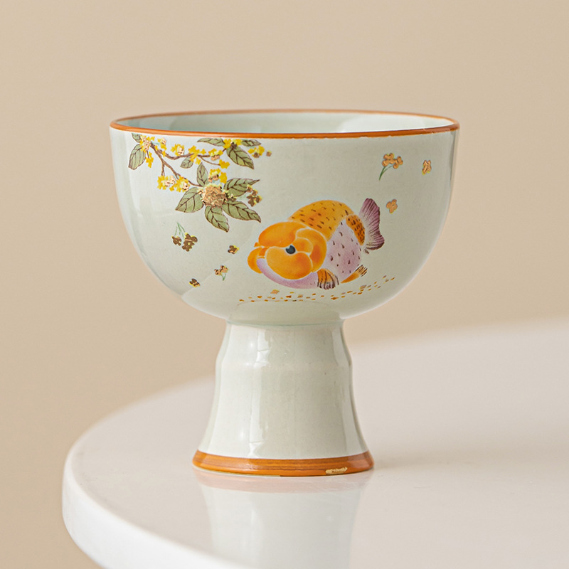 Cốc chủ nhân cổ màu xám thực vật, cốc cao cá vàng osmanthus, bộ trà gia dụng, cốc trà Kung Fu, cốc trà, cốc trà, cốc trà, chống bỏng