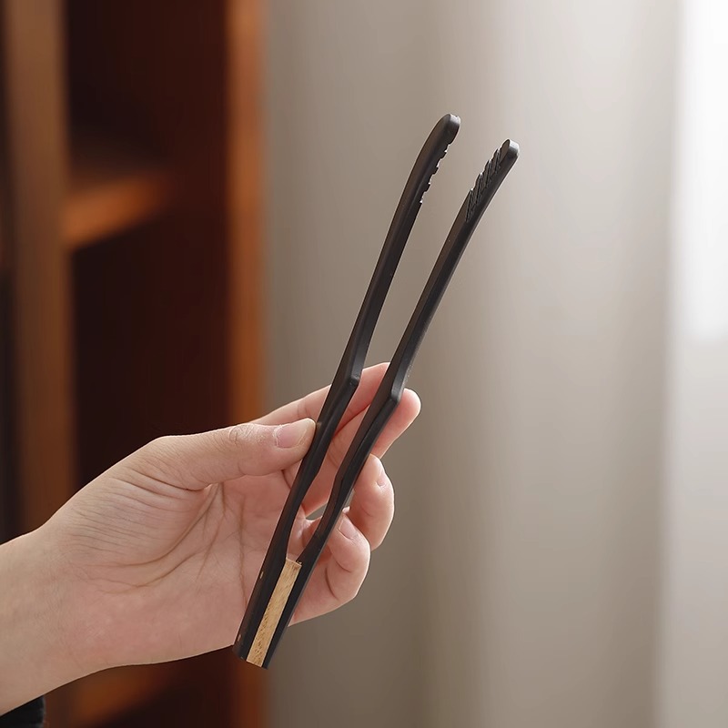 Kẹp trà gỗ rắn kẹp Rửa Chén Chống trượt kẹp lấy trà chuyên dụng dụng cụ pha trà bằng nhíp dụng cụ pha trà phụ kiện trà đạo