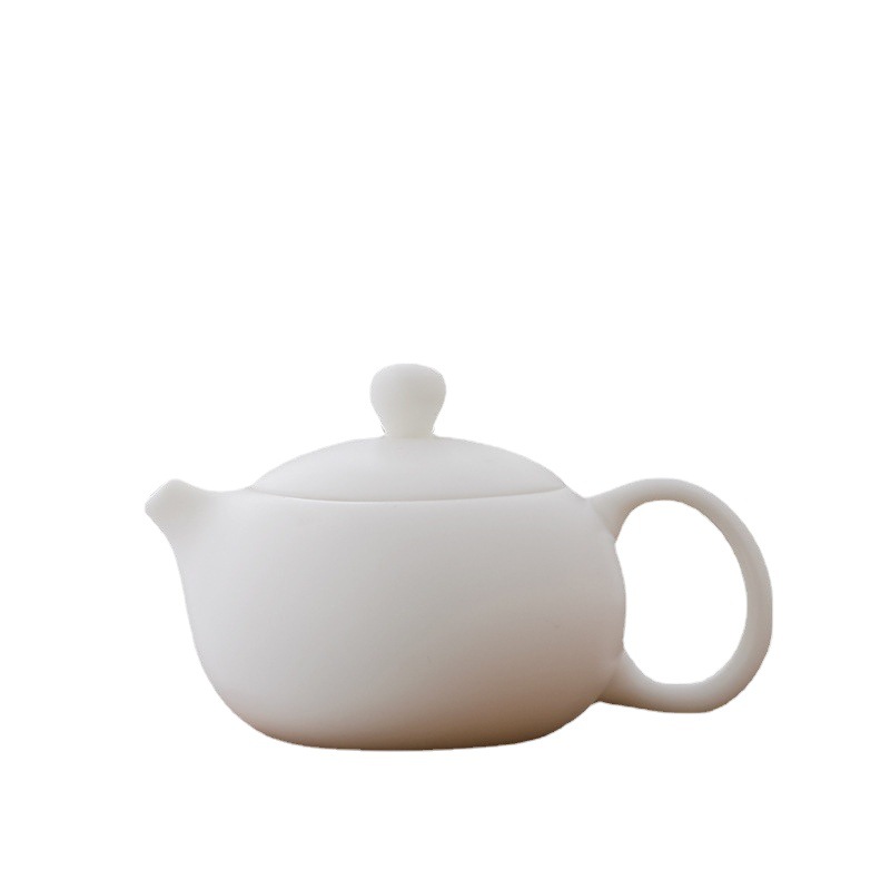 Bán buôn bánh chay Trung Quốc Bạch Đức Hoa mỡ cừu ngọc trắng sứ gốm sứ gia dụng Bộ trà ấm trà Hộp quà ấm đơn