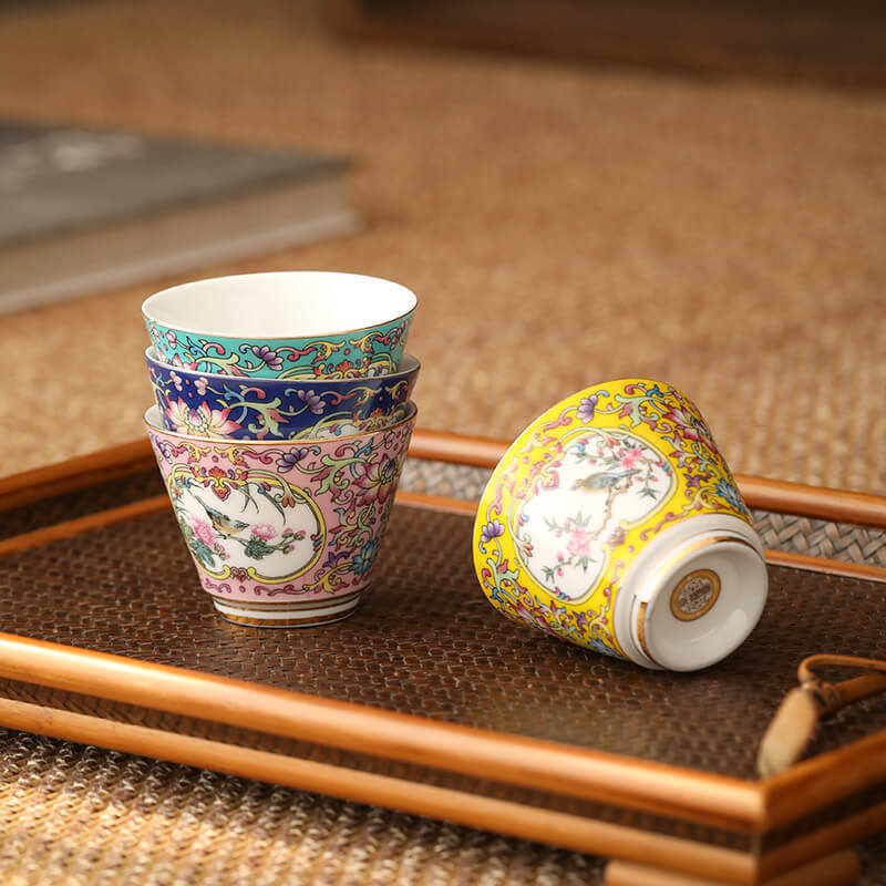 Cốc trà tráng men cốc đơn Kung Fu gốm sứ cổ điển cốc chủ nhân cốc trà bộ trà bộ chén trà bát trà