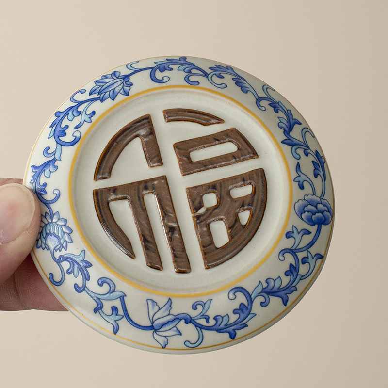 Bộ trà du lịch tráng men thủy triều văn hóa và sáng tạo Bộ trà pha trà một ấm ba tách Bộ quà tặng cắm trại xách tay