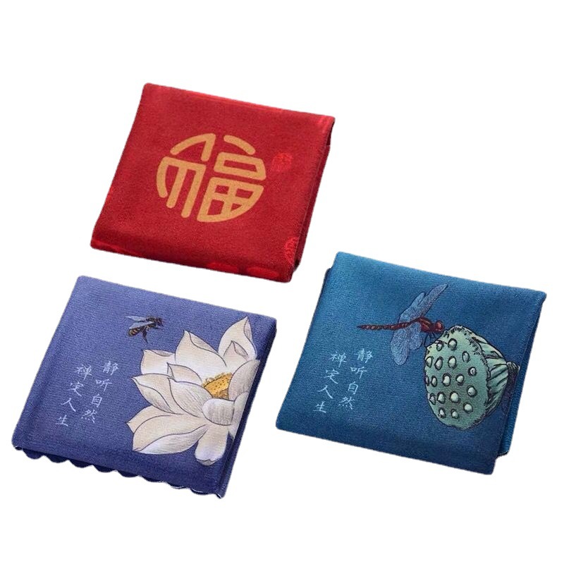Khăn lau trà cao cấp Da'antang Khăn đặc biệt cho trà Kung Fu thấm nước khăn nâng ấm khăn bàn trà khăn lau bàn trà vải cotton