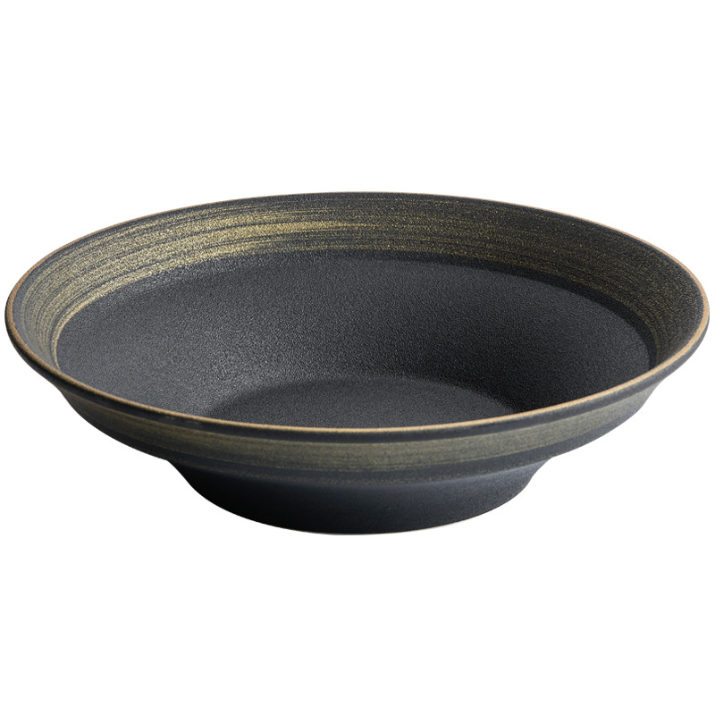 Bát lớn cá kho dưa muối cát Ujin vẽ tay bát súp gia dụng kiểu Nhật bát salad bát gốm sứ miếng thịt luộc bát lớn bát sâu