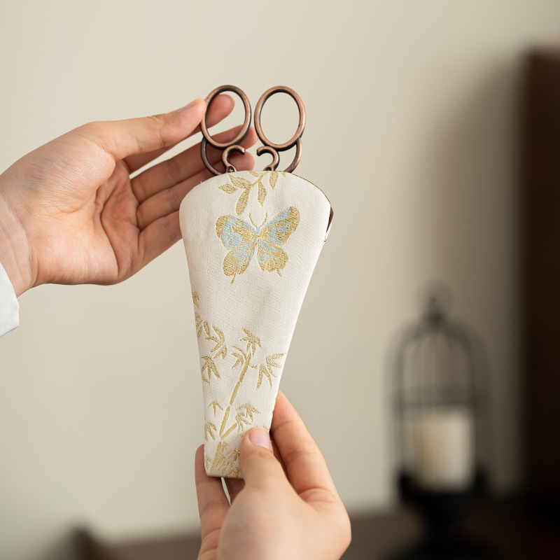 Kéo nhỏ retro, kéo túi trà, túi vải, bao bì gia dụng, kéo cắt chỉ thủ công, phụ kiện trà đạo nghệ thuật trà