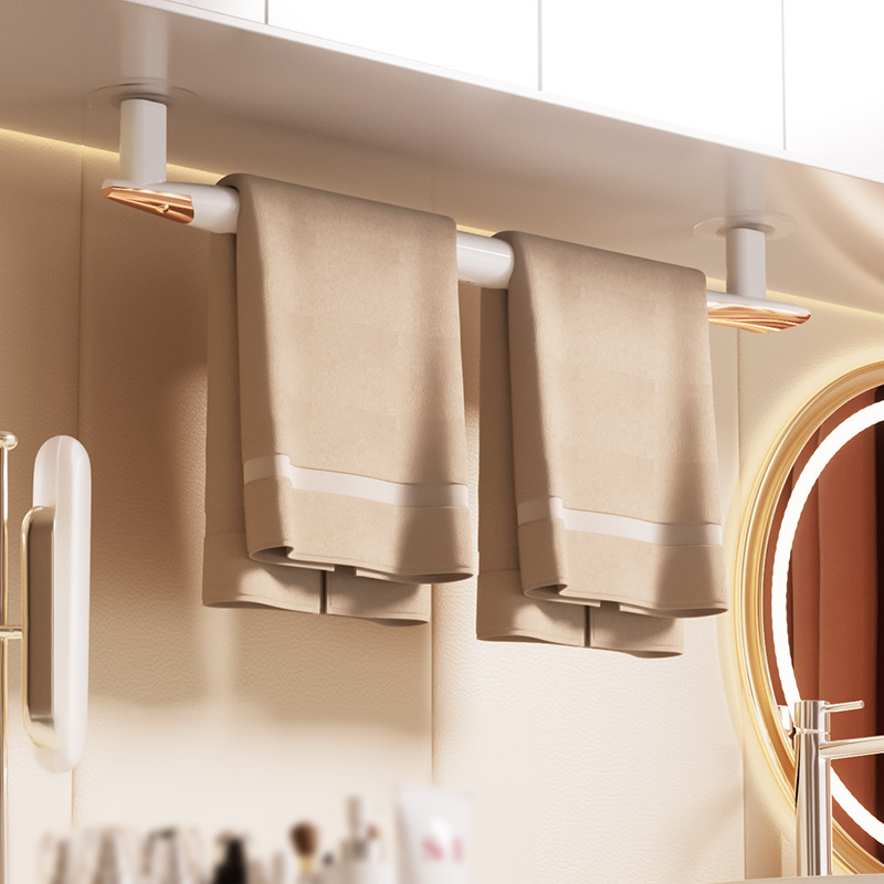 Kệ khăn tắm nhà vệ sinh không đục lỗ phòng tắm treo que khăn tắm Giá để đồ dùng nhà vệ sinh cực đơn HOT trên mạng