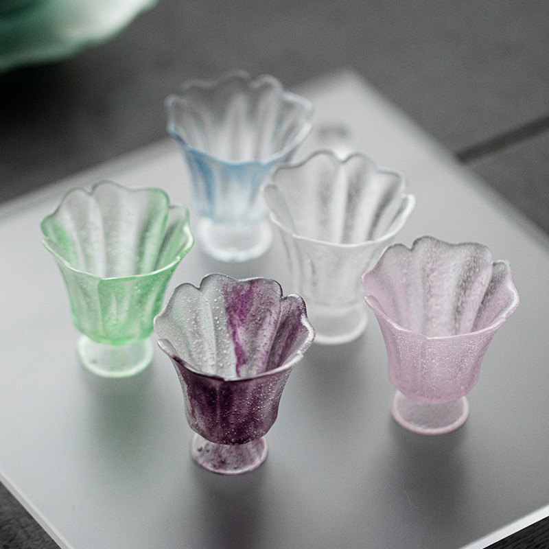 Bộ trà Kung Fu tráng men cổ kính cốc trà cá nhân thiết bị pha trà cao cấp Yushantang thương hiệu cốc trái tim cỏ cốc