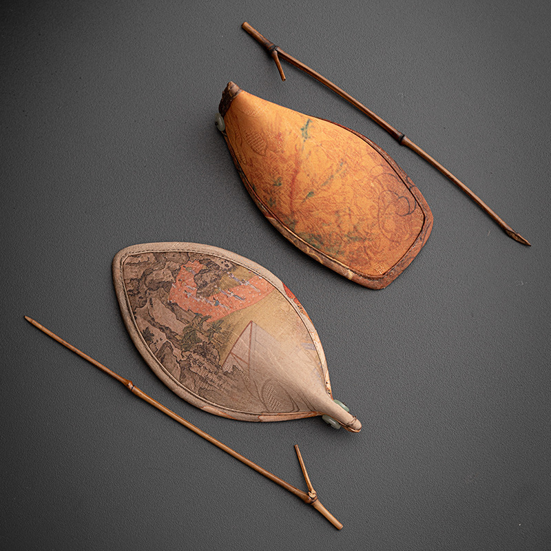 Phong cách Trung Quốc đan tre, satin, sơn mài lớn, mây, khăn lau, lá, trà, trà, trà sen, trà tre, trà sen, phụ kiện muỗng cà phê