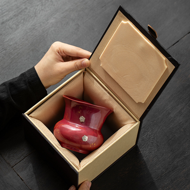 Bán buôn bạc mận cổ điển đồng đỏ đồng xây nước rửa trà gia dụng rửa bút rửa nước thùng đựng trà cặn thùng trà phụ kiện trà đạo