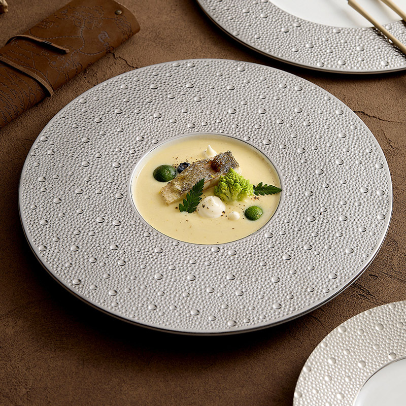 Đĩa ăn phương Tây mưa sao băng Đĩa nông Đĩa ăn nhà hàng khách sạn cao cấp sang trọng nhẹ Đĩa ăn Đĩa đặc sản gia dụng Đĩa mì Ý