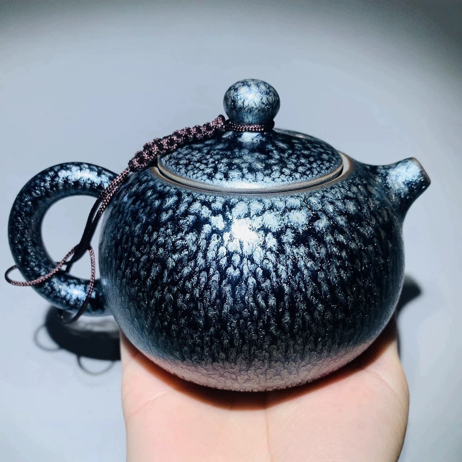Chén trà Jianyang Jianzhan Ấm Baihua miệng ngắn Xishi muỗng đá lớn các loại ấm khác nhau Ấm Jianzhan lốp sắt quặng thô