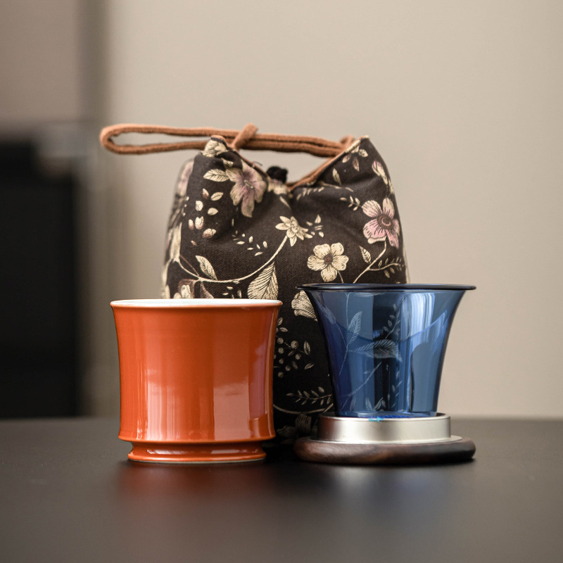 Cốc pha trà di động Bộ trà du lịch cốc uống nhanh cho một người cốc trà đơn cắm trại ngoài trời cốc tách trà nước