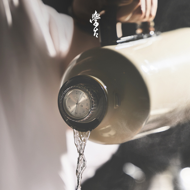 Bình gia truyền Bình giữ nhiệt cổ điển kiểu Trung Quốc Bình giữ nhiệt gia dụng Bình trà hầm inox văn phòng kinh doanh