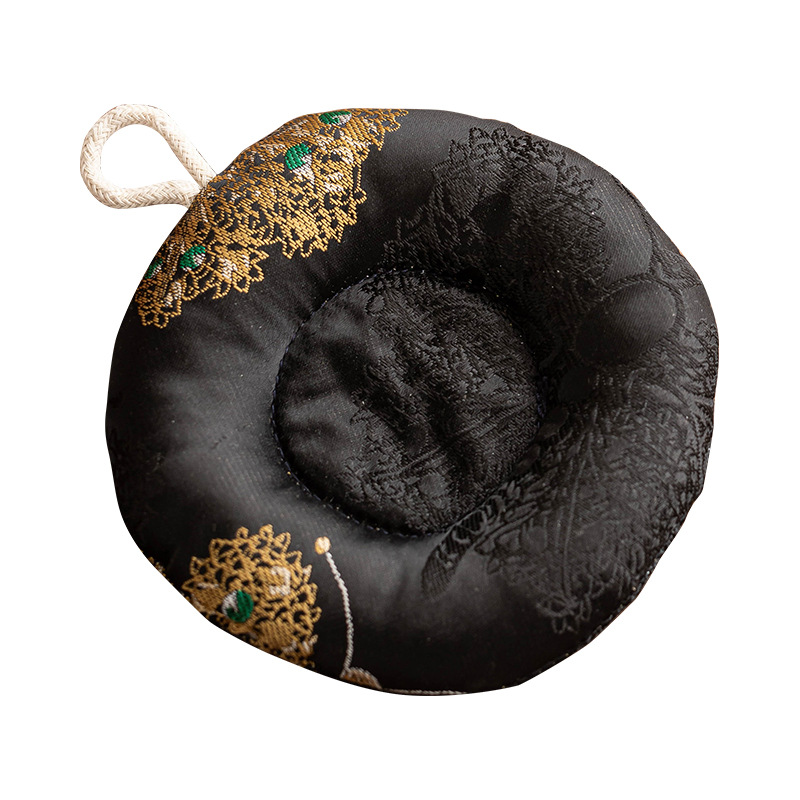 Tấm lót cốc bướm vàng đen thổ cẩm tấm lót bàn trà tấm lót trà tấm lót bằng vải nghệ thuật nắp bát tấm lót cốc trà tấm lót cách nhiệt chống bỏng tấm lót ấm