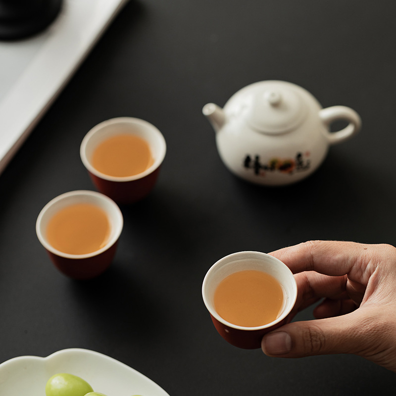 Một ấm ba cốc, bộ trà du lịch, ấm trà gia dụng, cốc trà du lịch ngoài trời, cốc kungfu di động