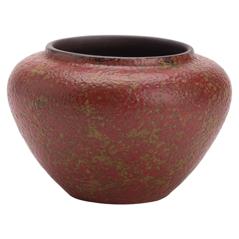 Bể xỉ trà đỏ Manshan lò nung bùn đá cổ điển biến đổi cốc rửa trà nước rửa chén gốm sứ phụ kiện trà đạo ấm trà tách trà