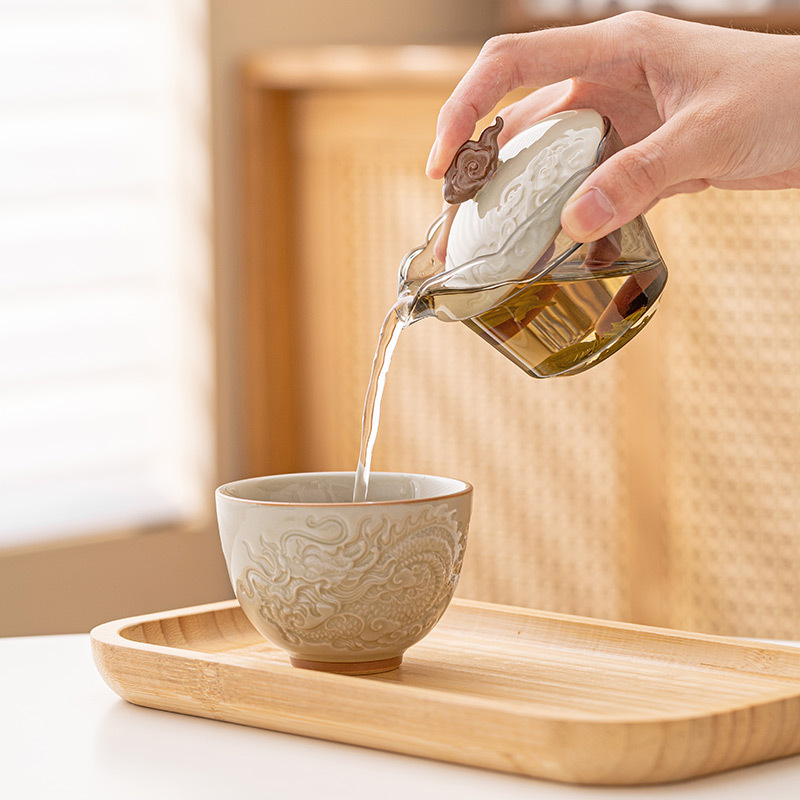 Bộ trà du lịch Xiangyunlong cốc khách nhanh gốm du lịch ngoài trời di động ấm trà đơn bộ nhỏ tách trà