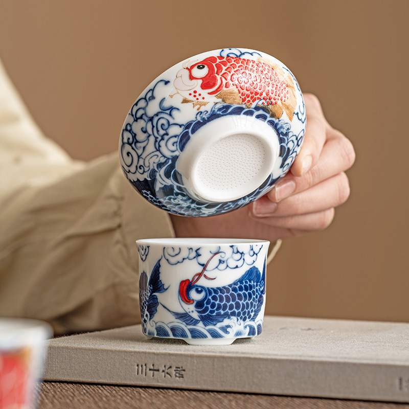 Bộ lọc trà rò rỉ trà Xianglong Nafu Bộ lọc trà gia dụng bộ trà Kung Fu kiểu Trung Quốc phụ kiện bộ lọc trà gốm sứ khay trà