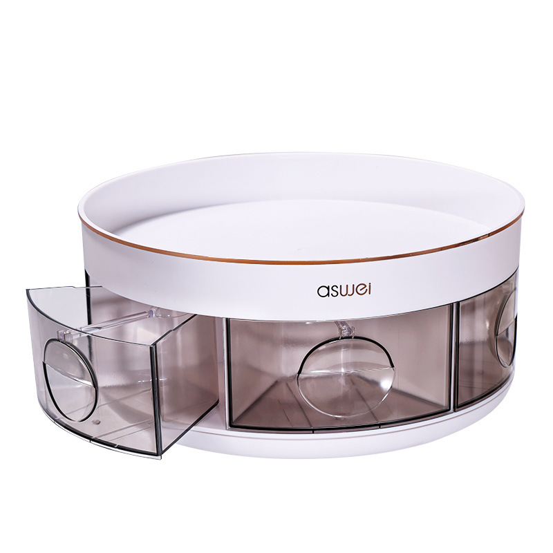 Giá đựng gia vị có thể xoay trong nhà bếp, Giá đựng hộp đựng đồ đa chức năng hình tròn cho các góc gia vị