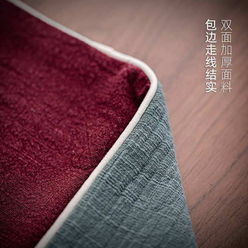 Khăn trà Zen cotton và lanh dày hai lớp, Khăn trà vẽ tay, khăn làm sạch tốt hút nước, không pha trà đạo