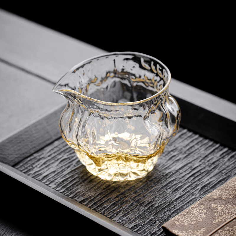 Bán buôn cốc thủy tinh hoa văn quả óc chó cốc công cộng chịu nhiệt dày kiểu Nhật dụng cụ pha trà Kung Fu tách trà Biển Trà